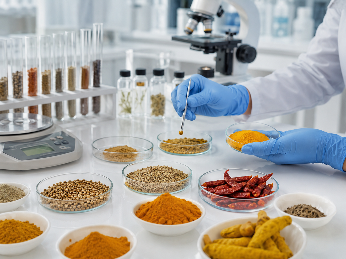 Quality of indian spices, testing for USA and europe market, usa impoter