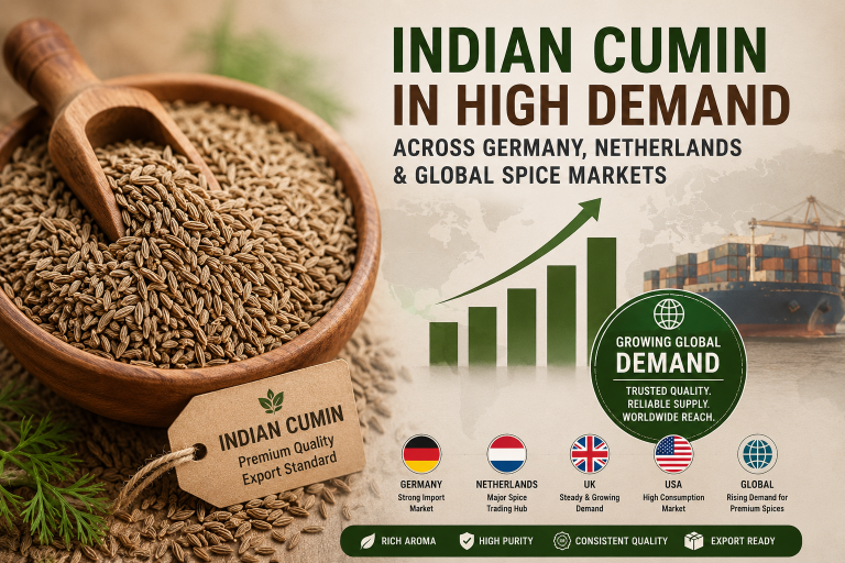 why indian Cumin is in High Demand Across Germany, Netherlands,usa ,uk & Global Spice Markets